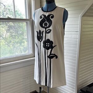 Victoria Beckham for Target Black and White Asymmetrical Sheath Mod Mini Dress